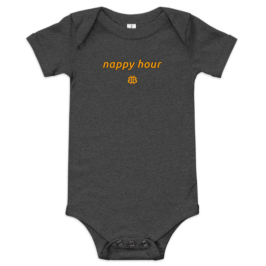 Baby-Kurzarm-Einteiler „NappyHour“