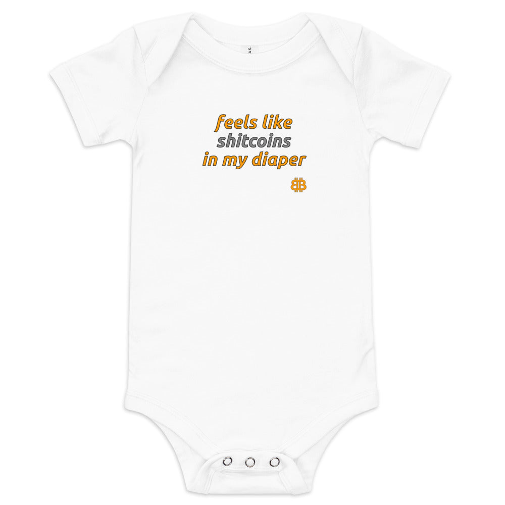 Bebé de una pieza de manga corta "Pañal"