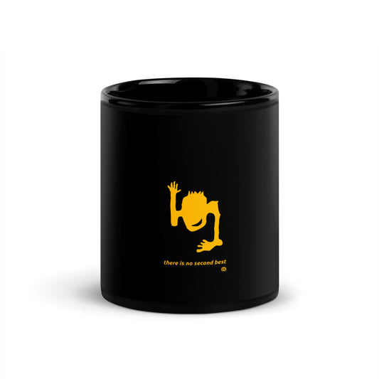 Schwarz glänzende PROOF-OF-WORK-Tasse „2Best“ (NICHT spülmaschinenfest!)