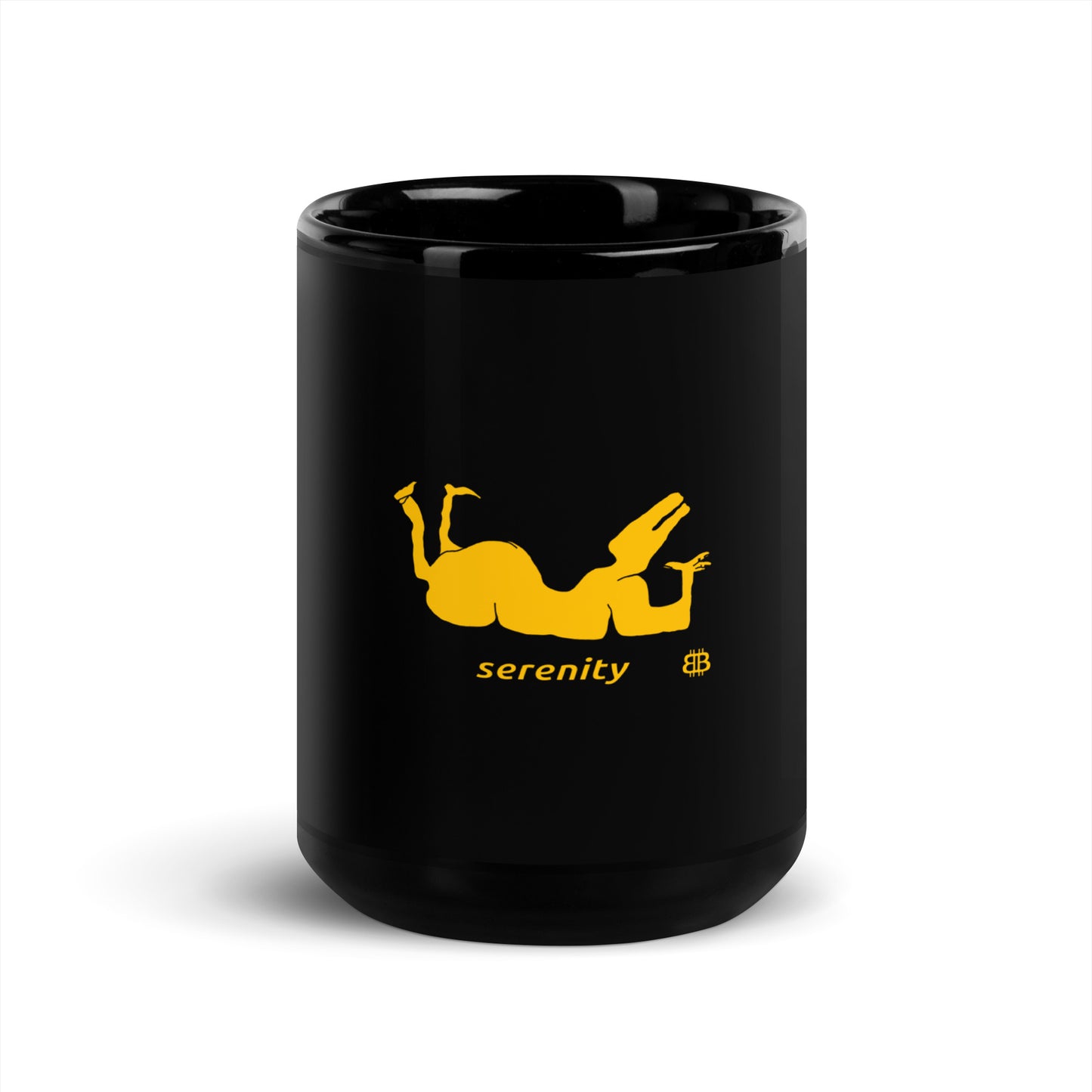 Black Glossy PROOF-OF-WORK-Mug "Serenity" (NOT dishwasher safe!)