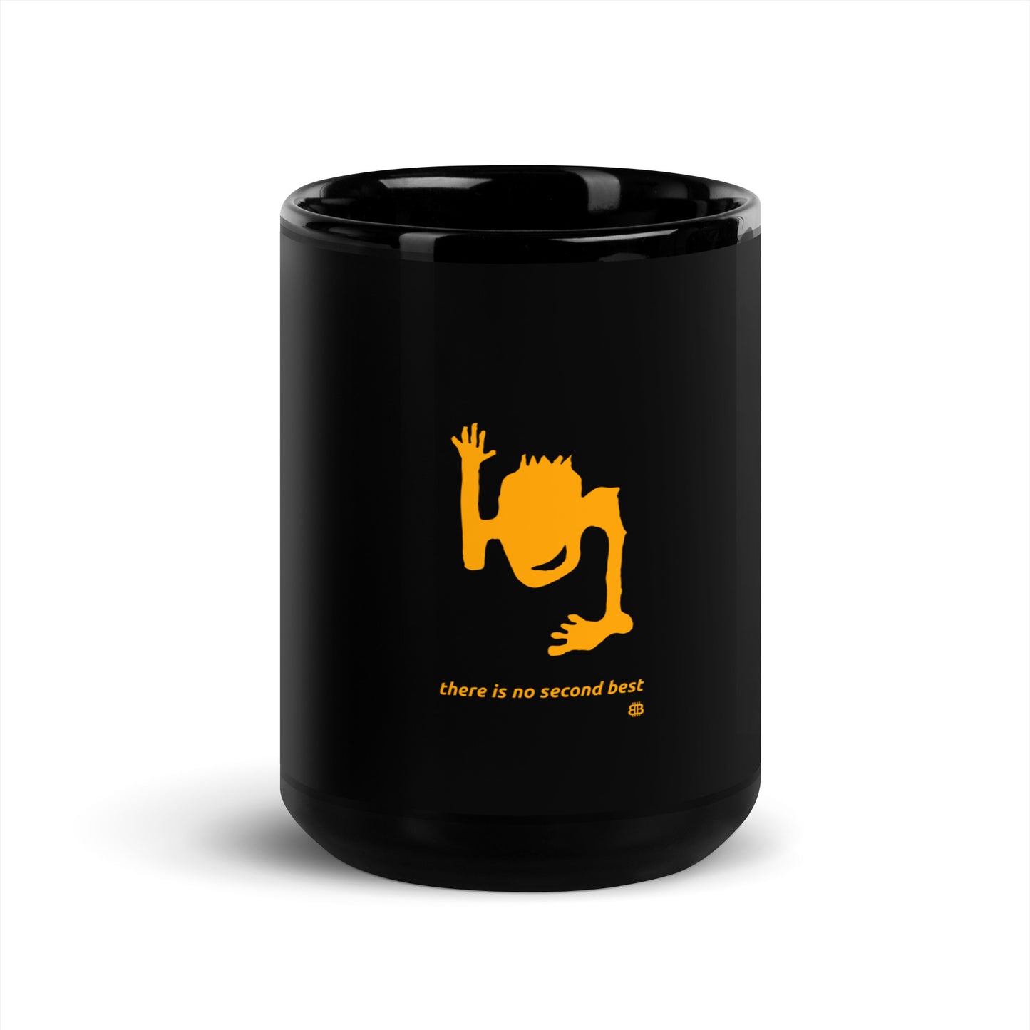 Schwarz glänzende PROOF-OF-WORK-Tasse „2Best“ (NICHT spülmaschinenfest!)
