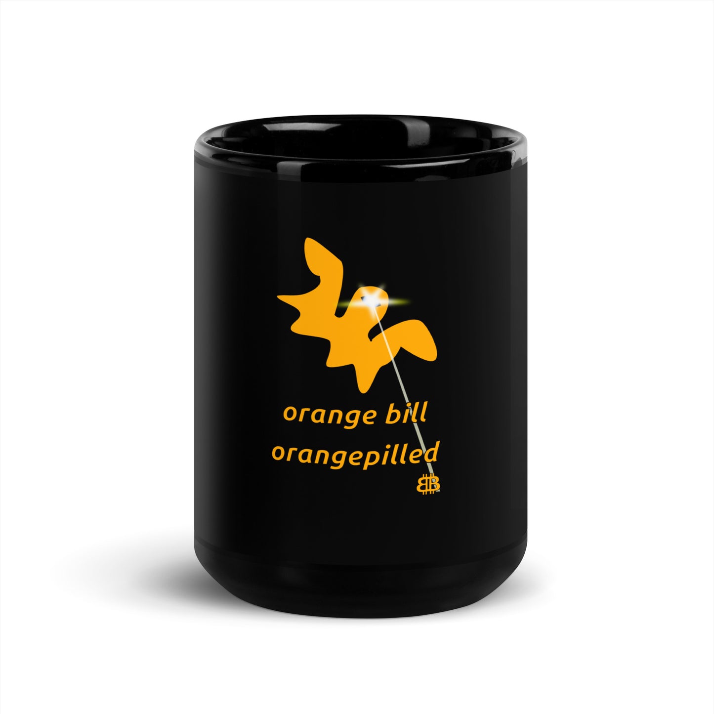 Schwarz glänzende PROOF-OF-WORK-Tasse „Bill“ (NICHT spülmaschinenfest!)