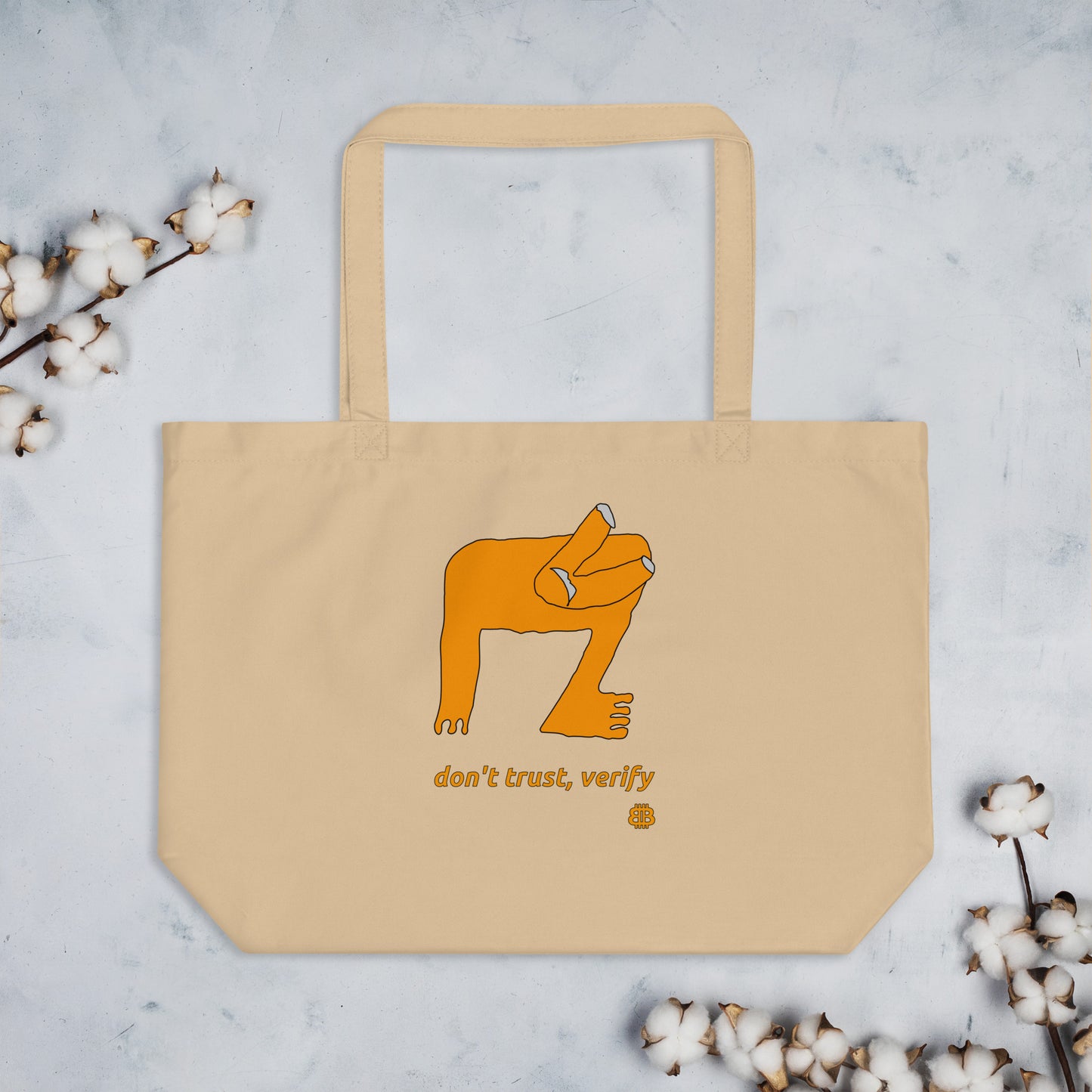 Große Bio-Tragetasche „Verify“