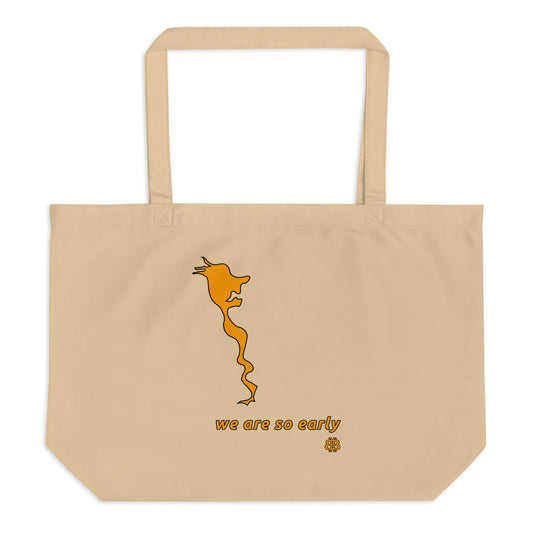 Large organic tote bag "Early"