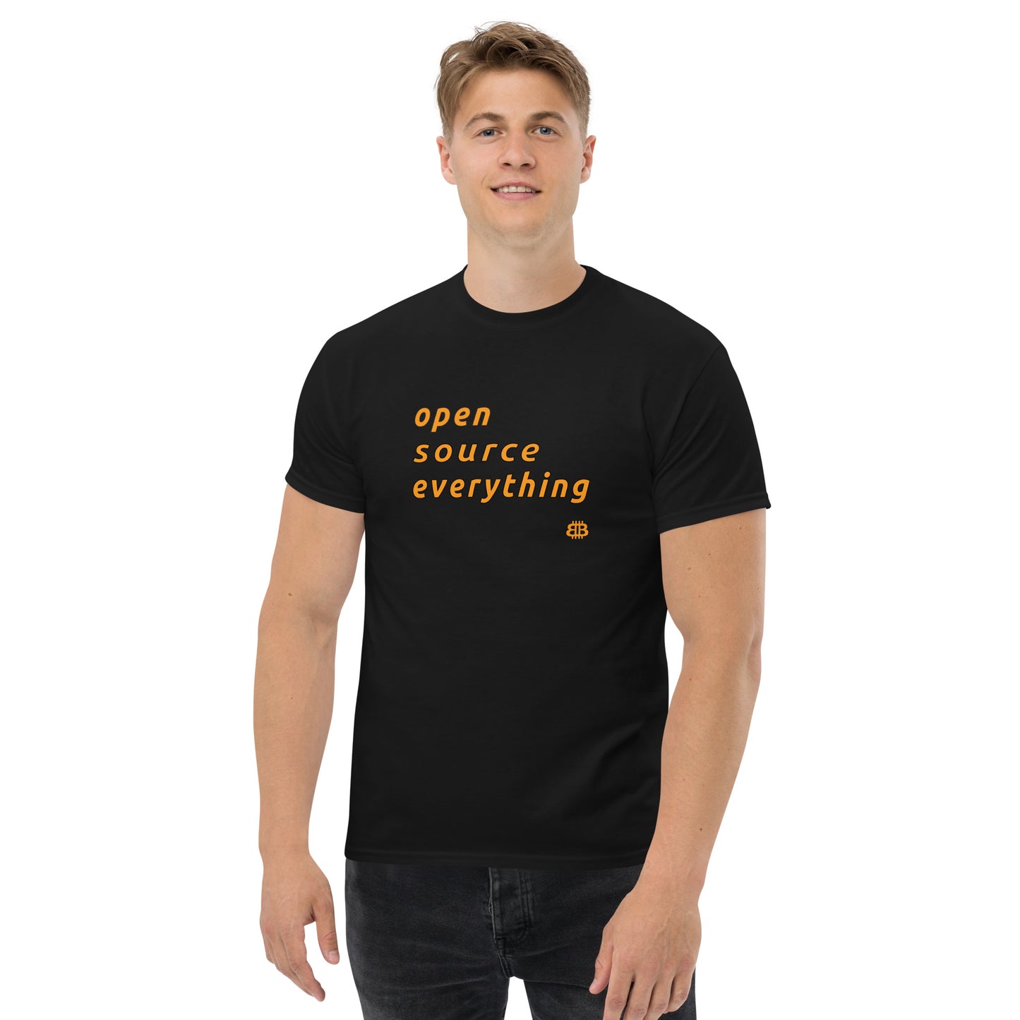 Klassisches Herren-T-Shirt „OS everything“