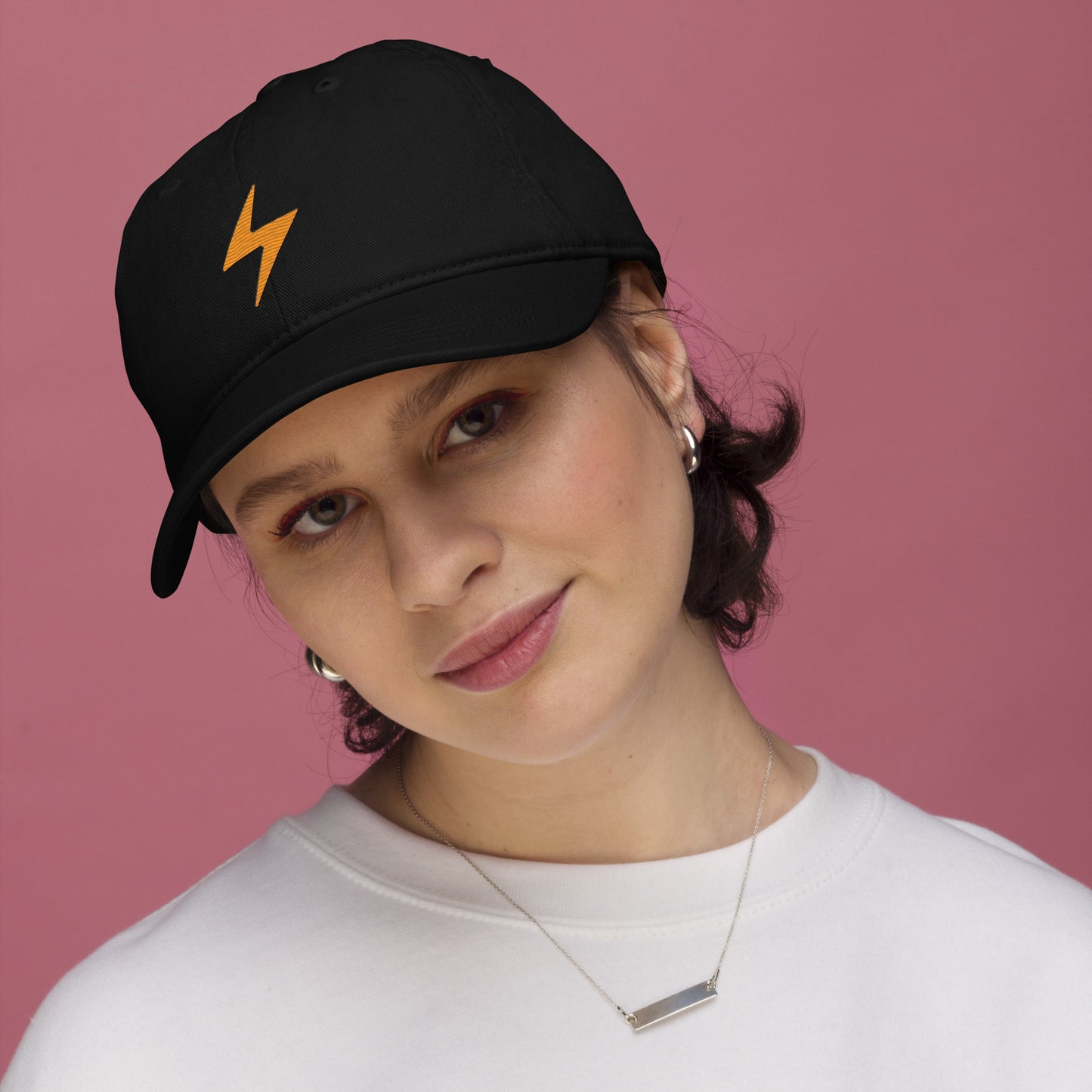 Embroidered organic dad hat "Lightning"