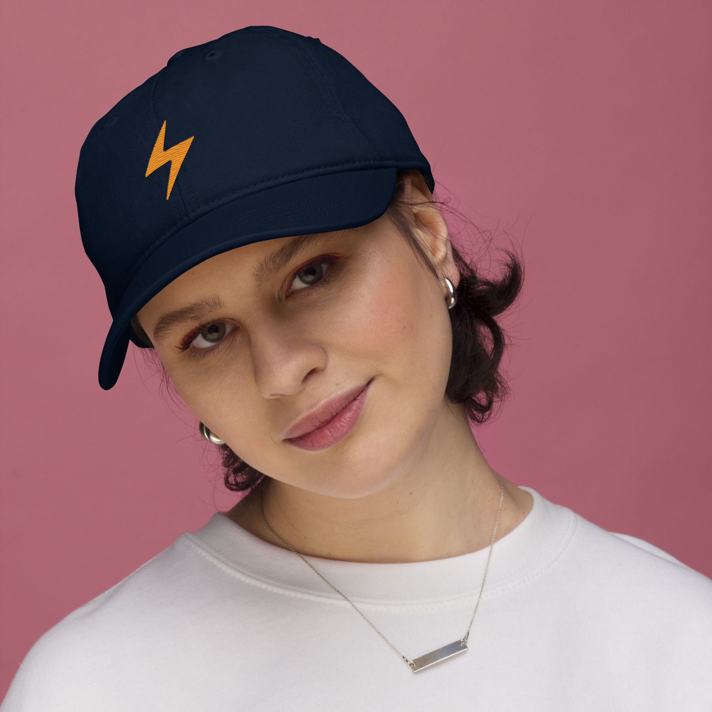 Embroidered organic dad hat "Lightning"