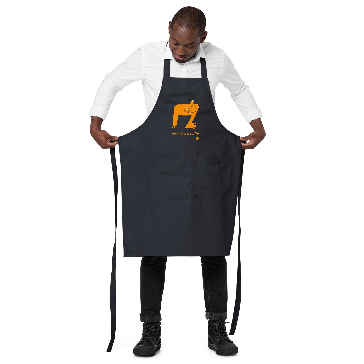 Organic cotton apron "Verify"