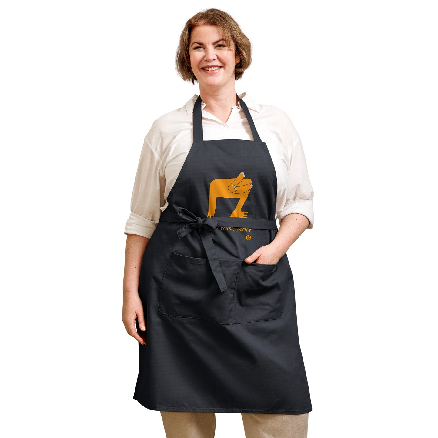 Organic cotton apron "Verify"
