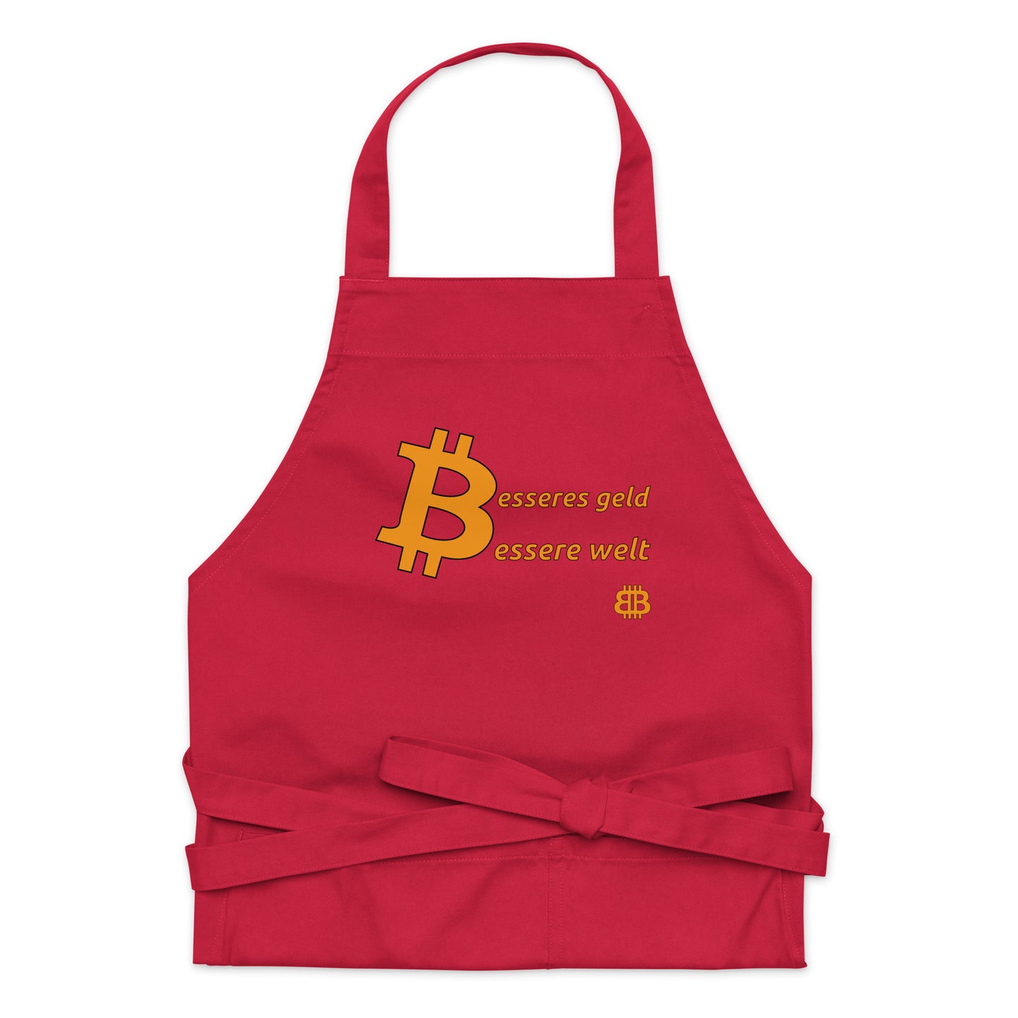 Organic cotton apron "Geld-Welt"