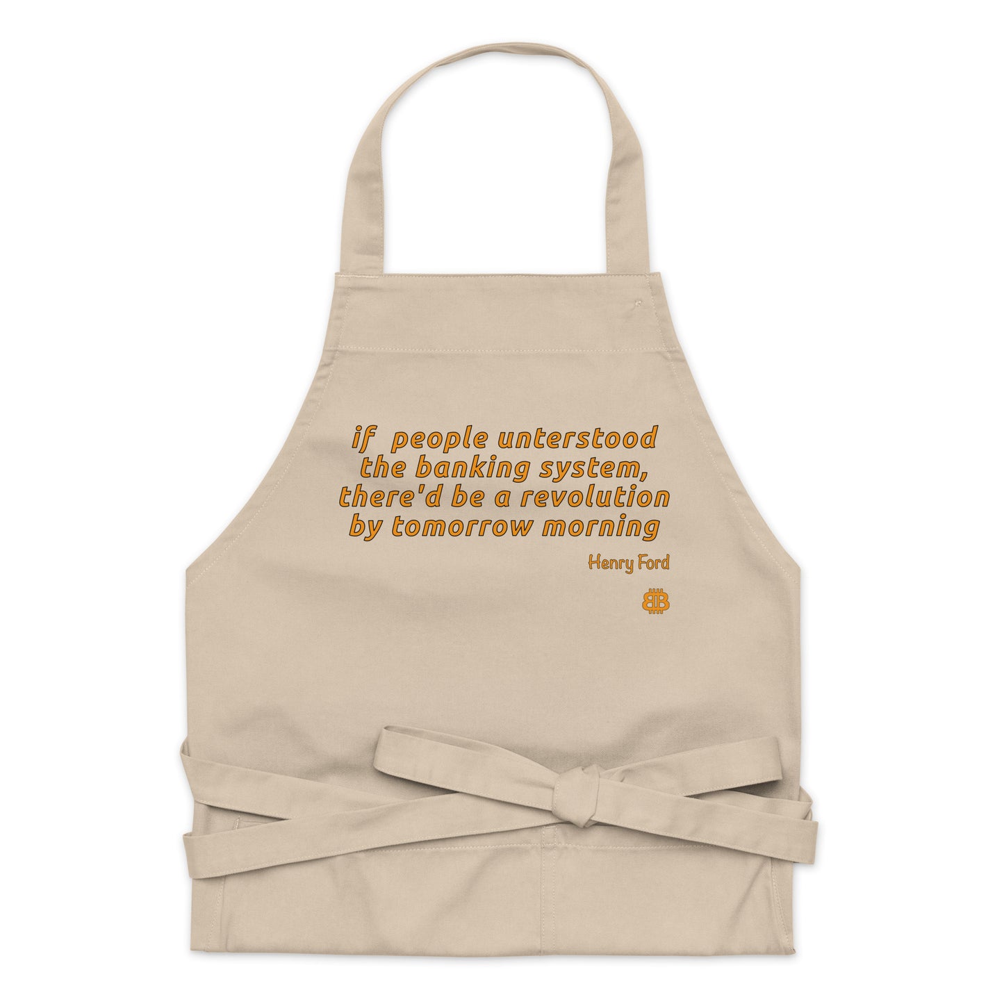 Bio-Baumwollschürze „Revolution_engl“