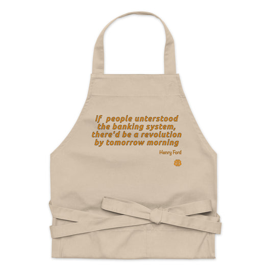 Bio-Baumwollschürze „Revolution_engl“