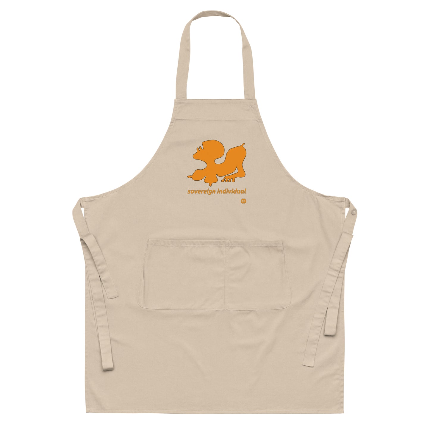 Organic cotton apron "SovereignIndividual"