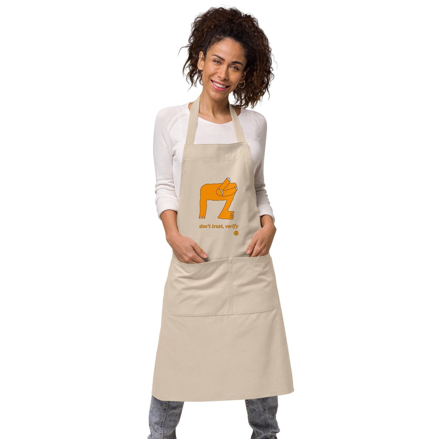 Organic cotton apron "Verify"