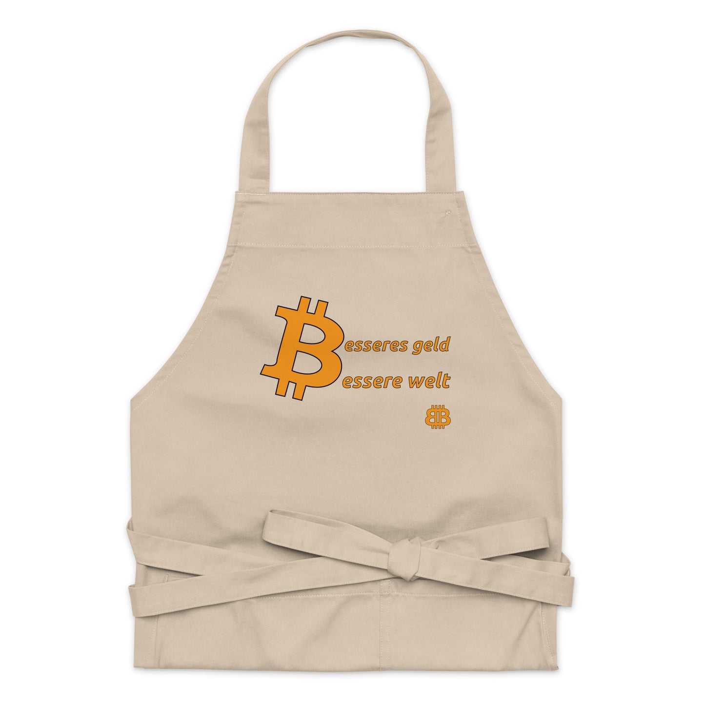 Organic cotton apron "Geld-Welt"