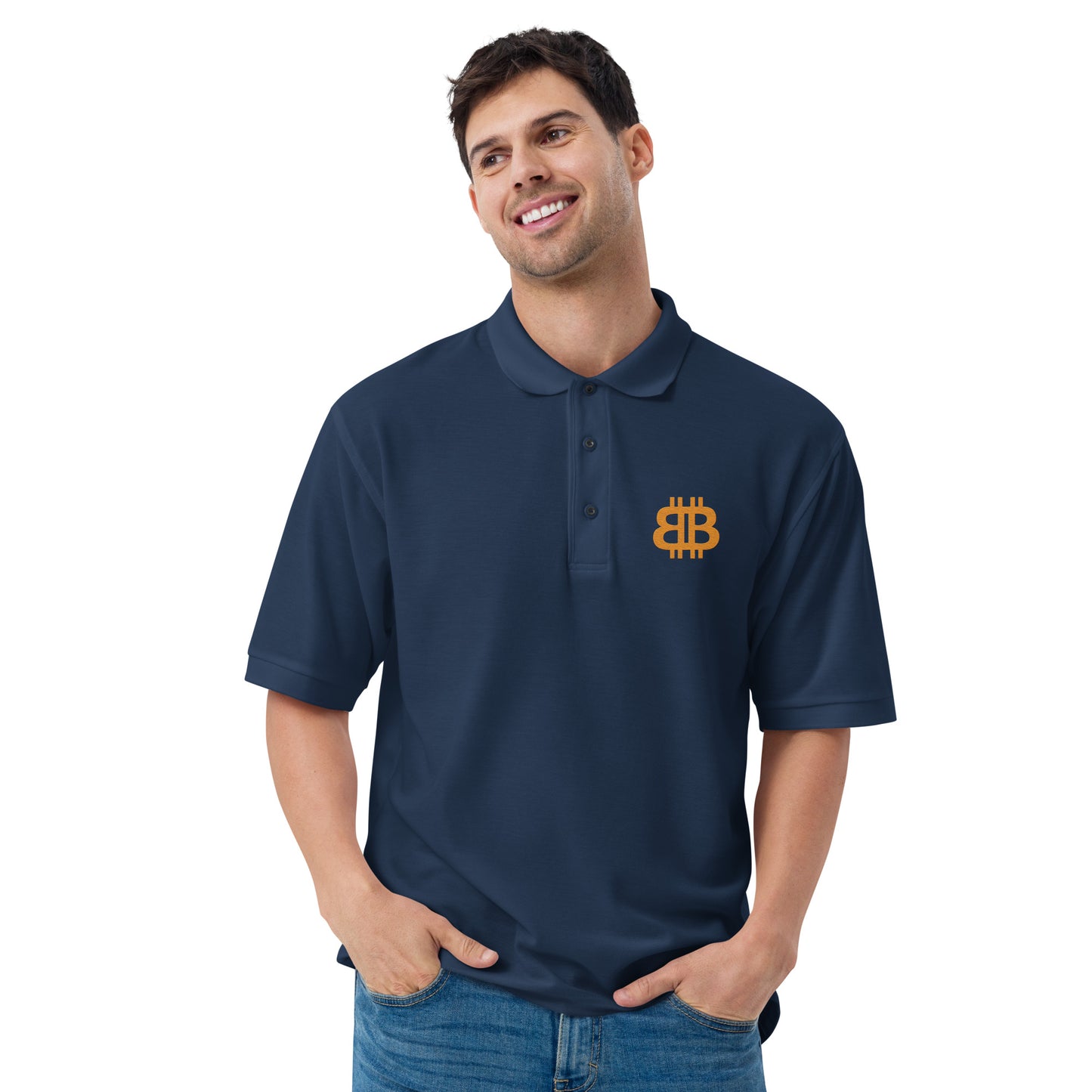 Men's Embroidered Premium Polo "BB"