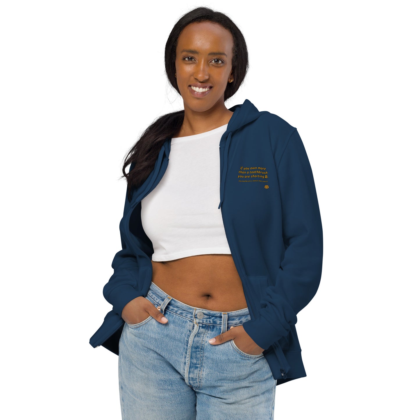 Unisex basic zip hoodie "Toothbrush"