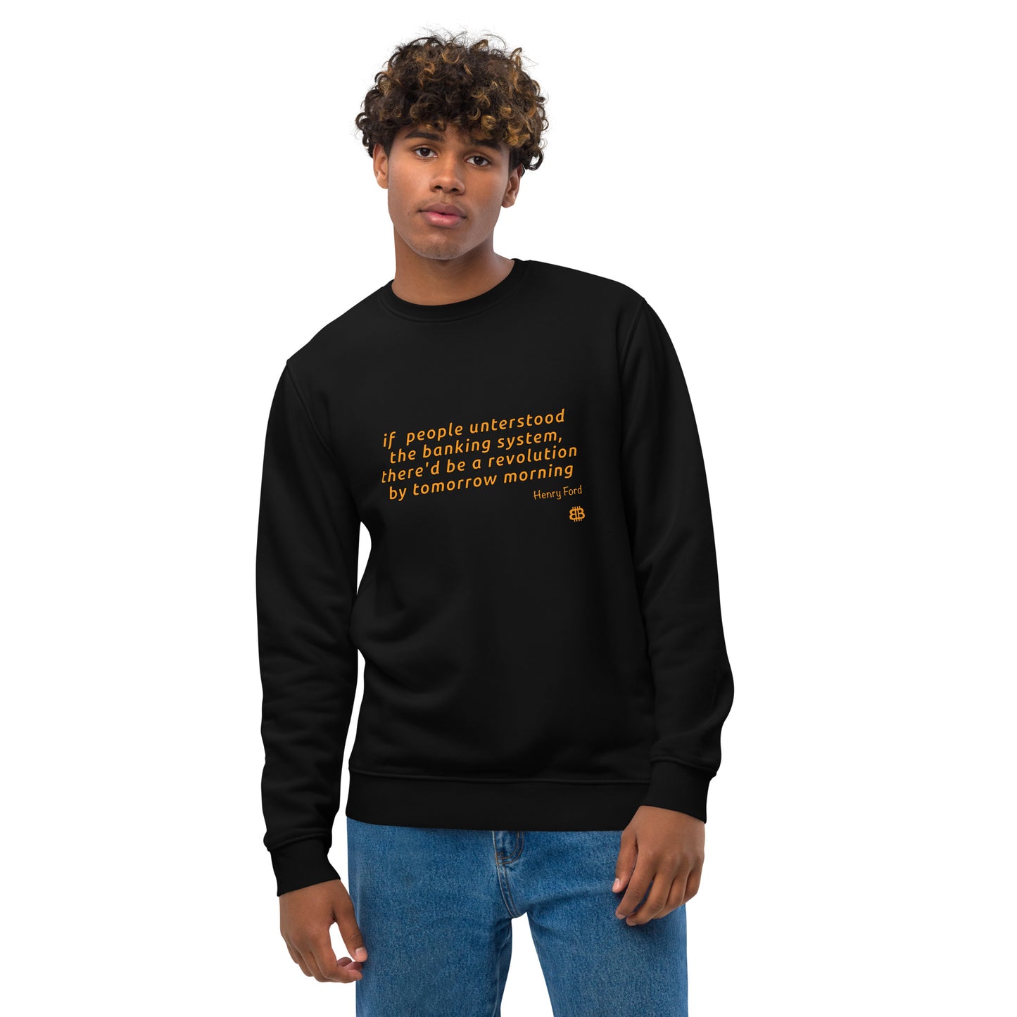 Herren-Öko-Sweatshirt „Revolution_engl“