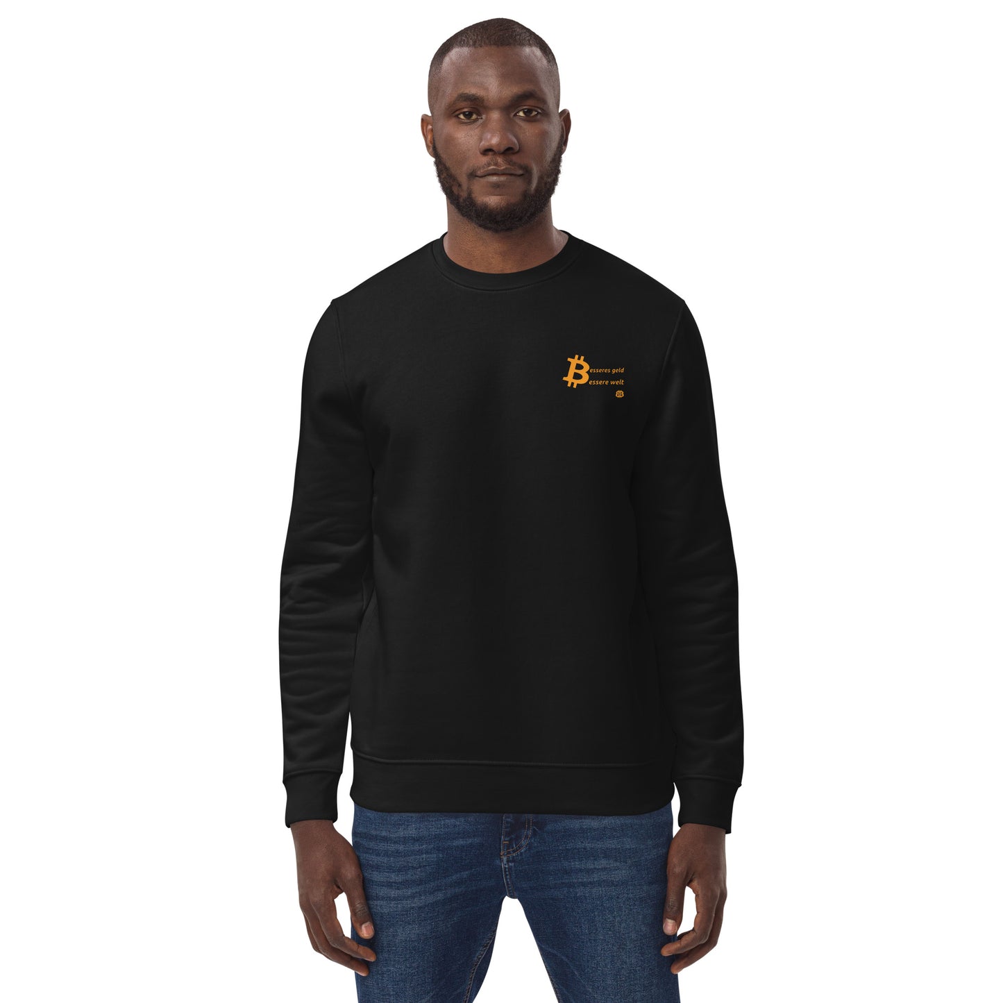 Men's eco sweatshirt "Geld-Welt_sm"