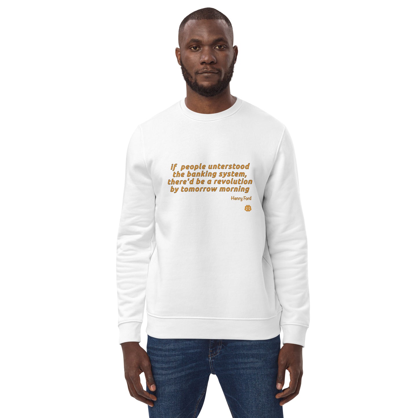 Herren-Öko-Sweatshirt „Revolution_engl“