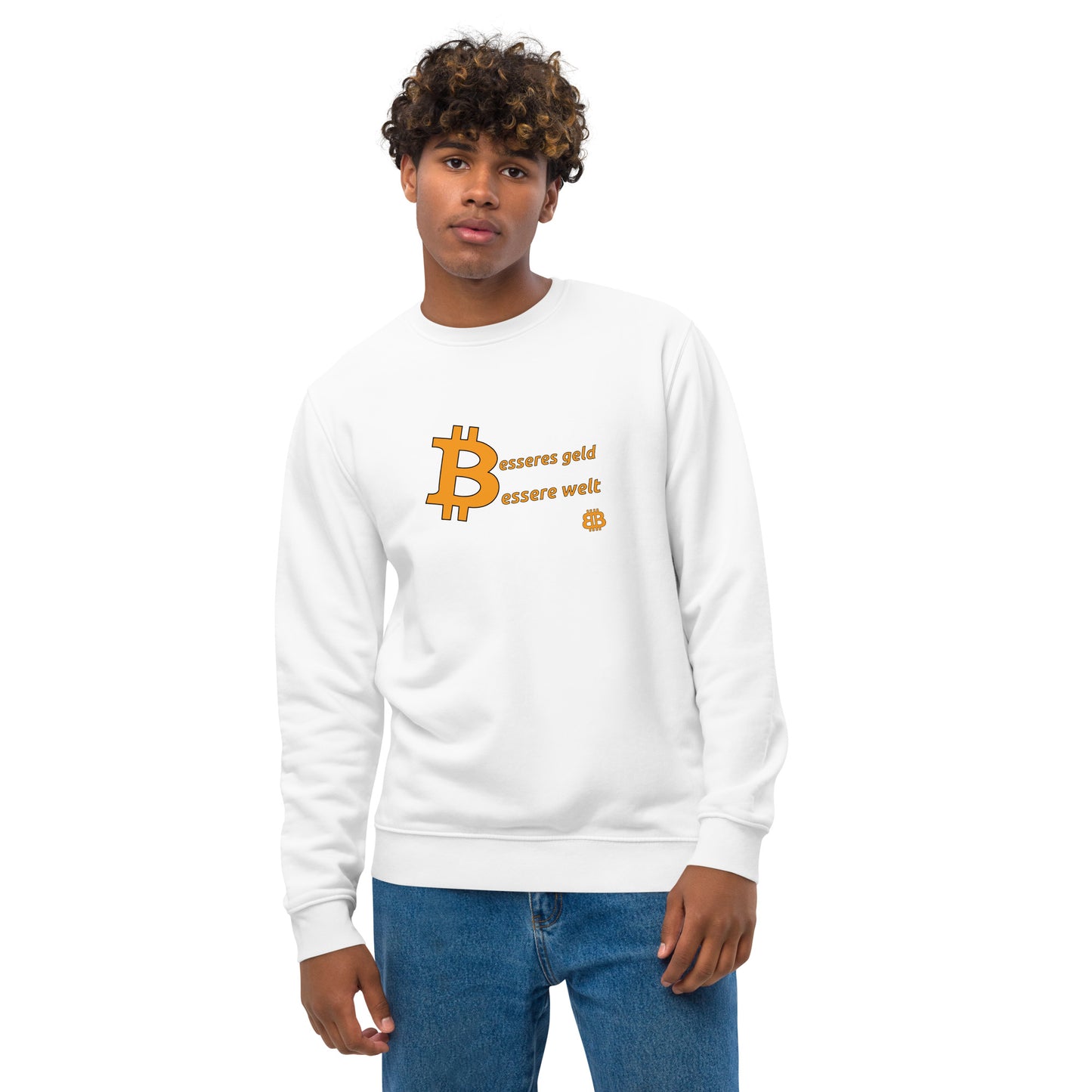 Men's eco sweatshirt "Geld-Welt"