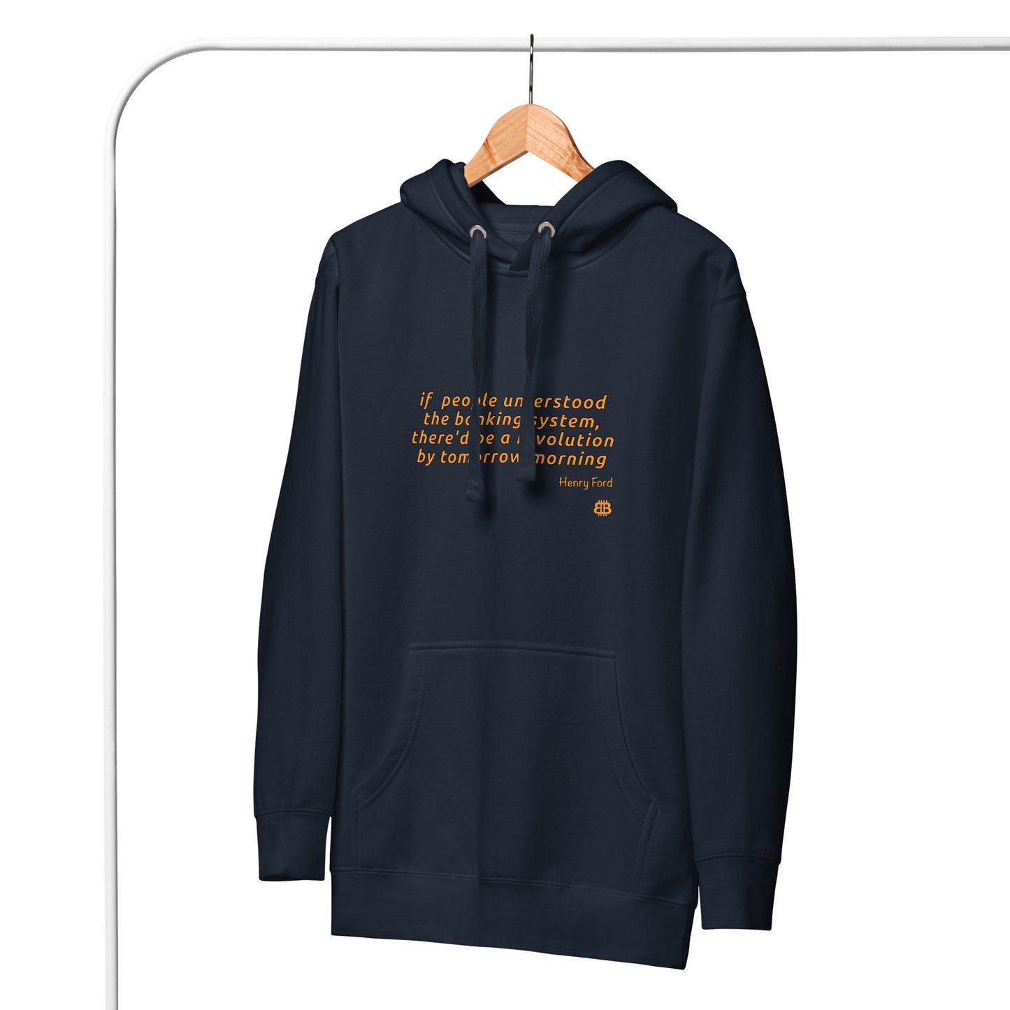 Sudadera bio con capucha para hombre "Revolution_engl"