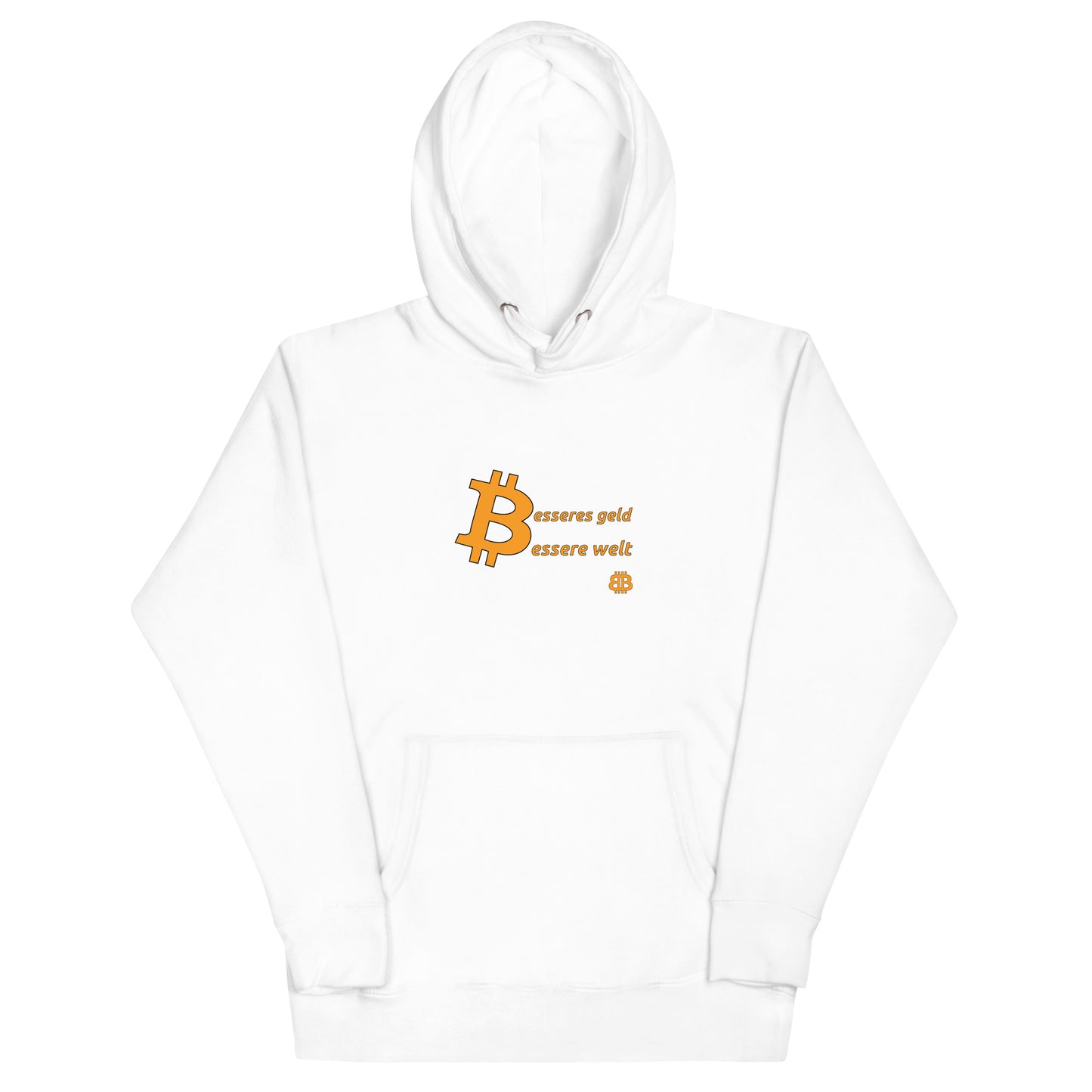 Men's organic bio Hoodie "Geld-Welt"