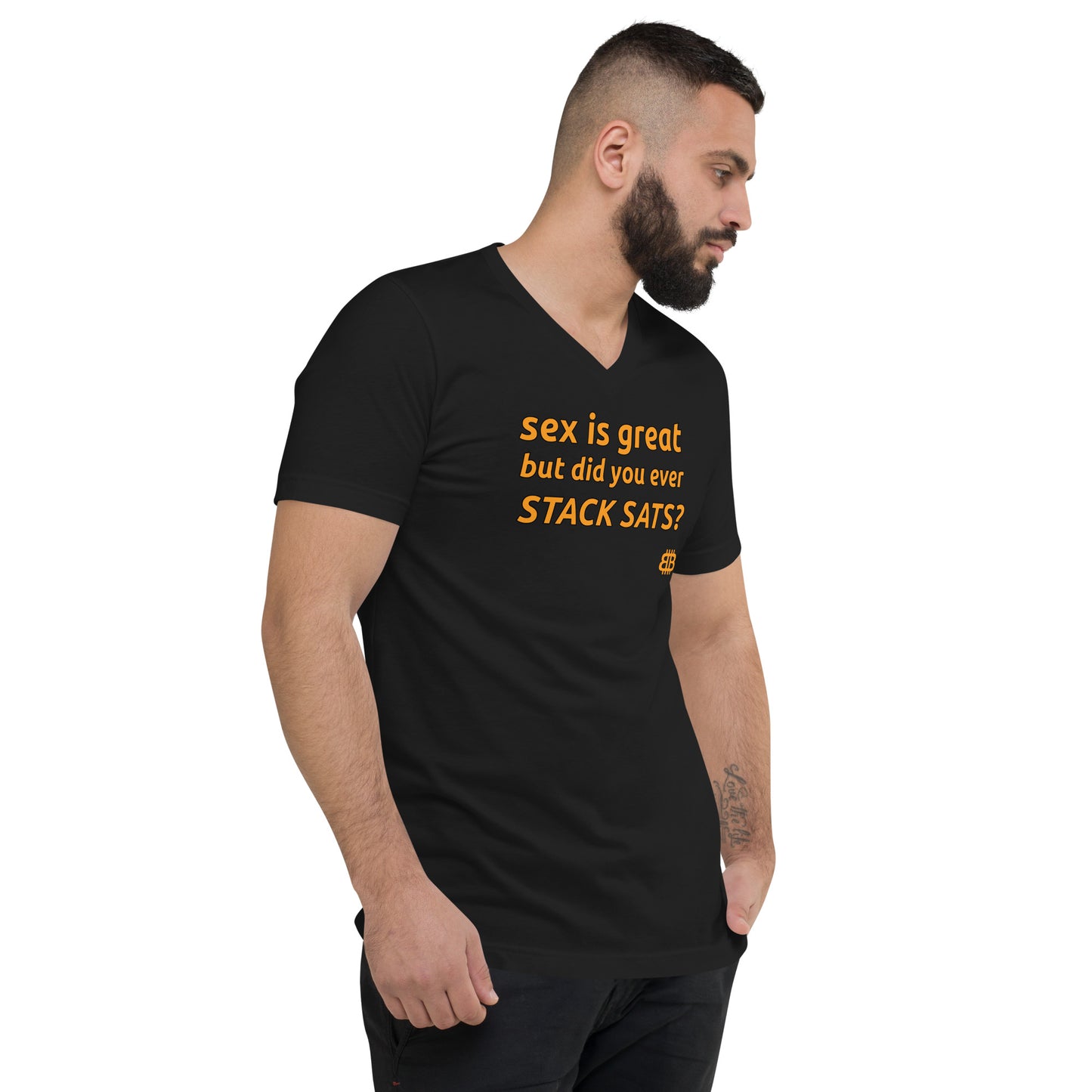 Men's Short Sleeve V-Neck T-Shirt "Sex"