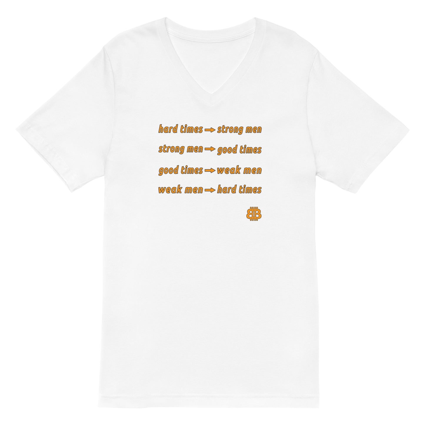 Damen Kurzarm-T-Shirt mit V-Ausschnitt „HardTimes“