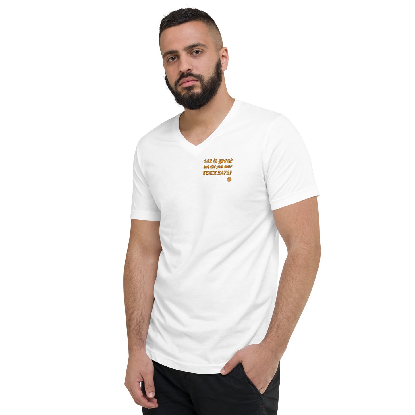 Men's Short Sleeve V-Neck T-Shirt "Sex_sm"