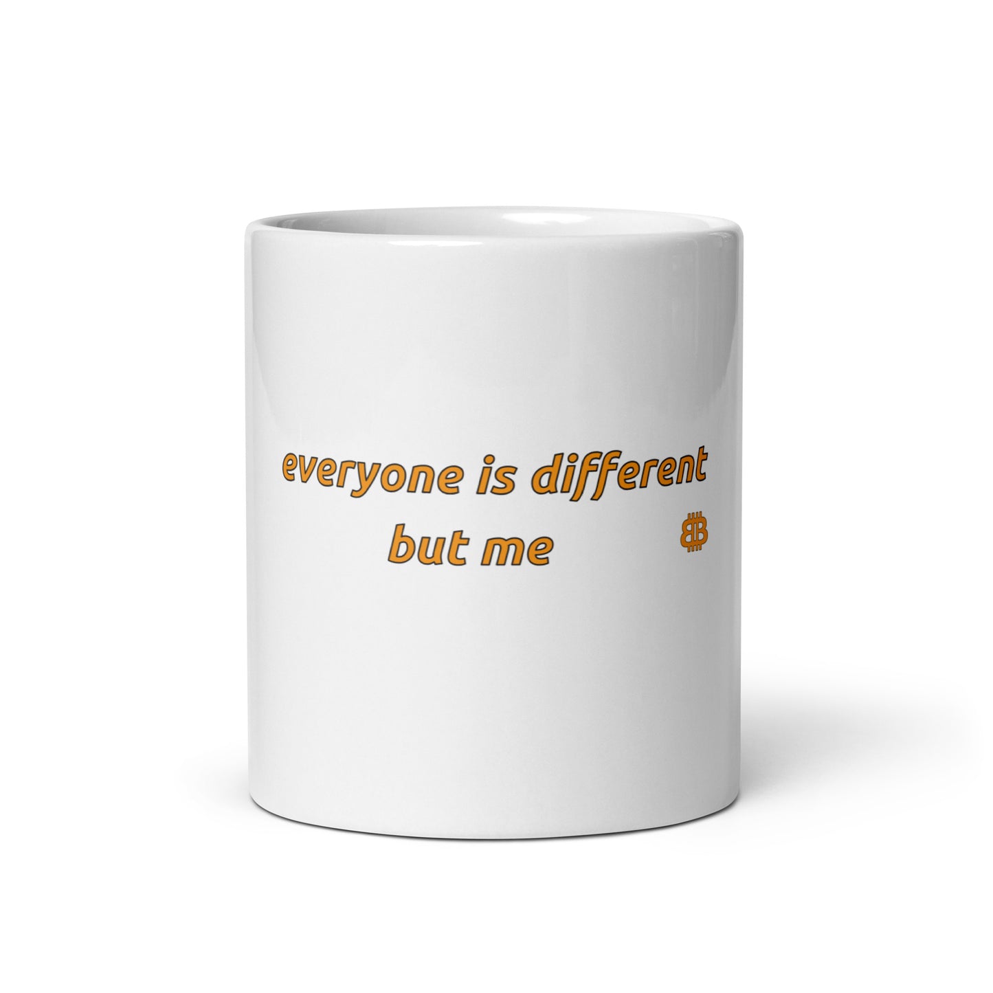 White glossy mug "Different"