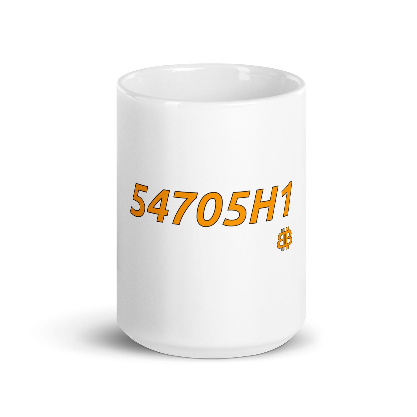 Weiß glänzender Becher „54705H1“