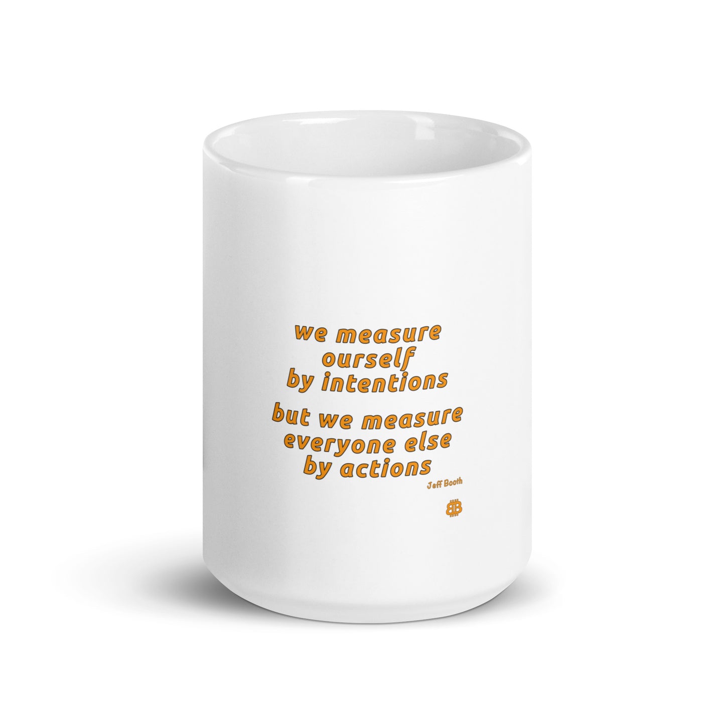 White glossy mug "Measure"