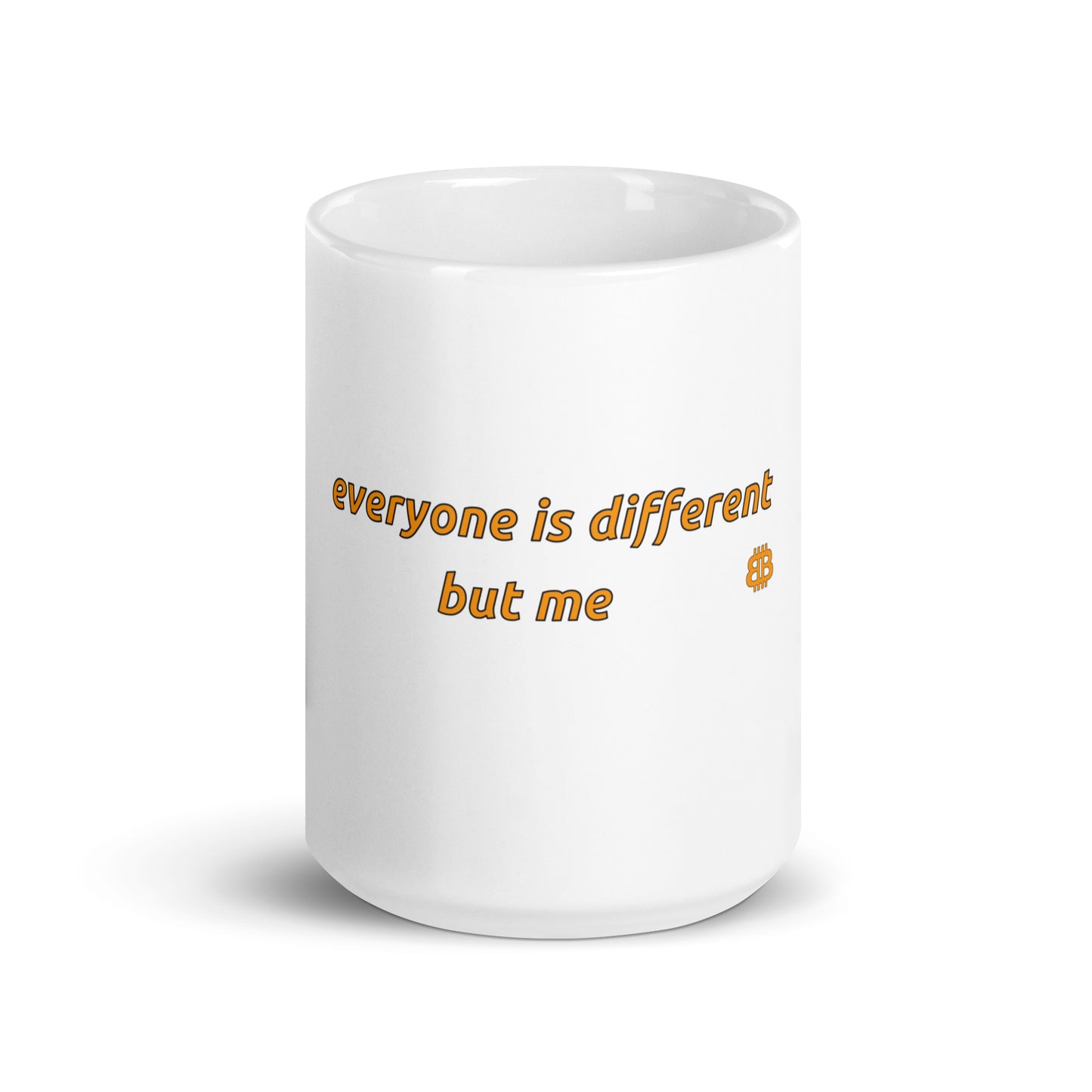 White glossy mug "Different"