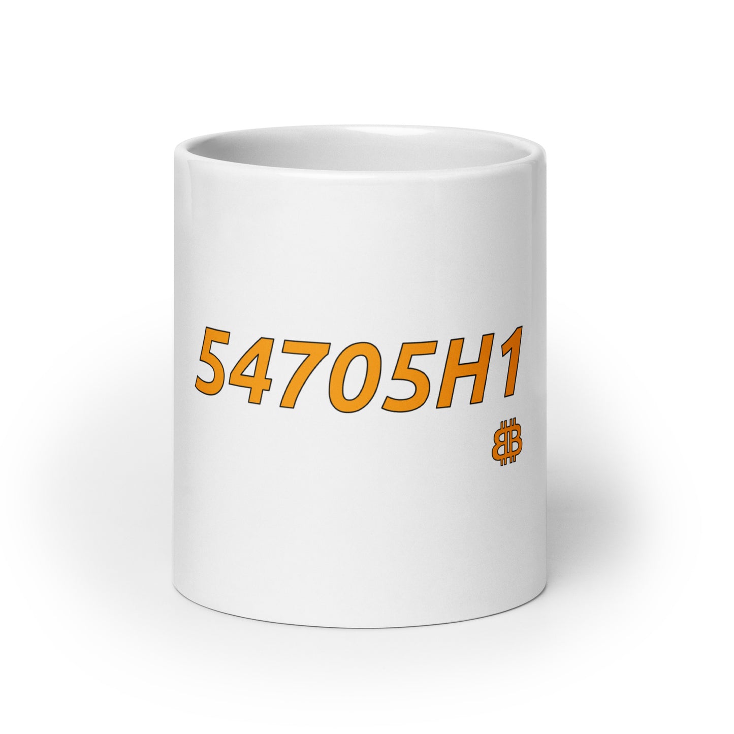 Weiß glänzender Becher „54705H1“