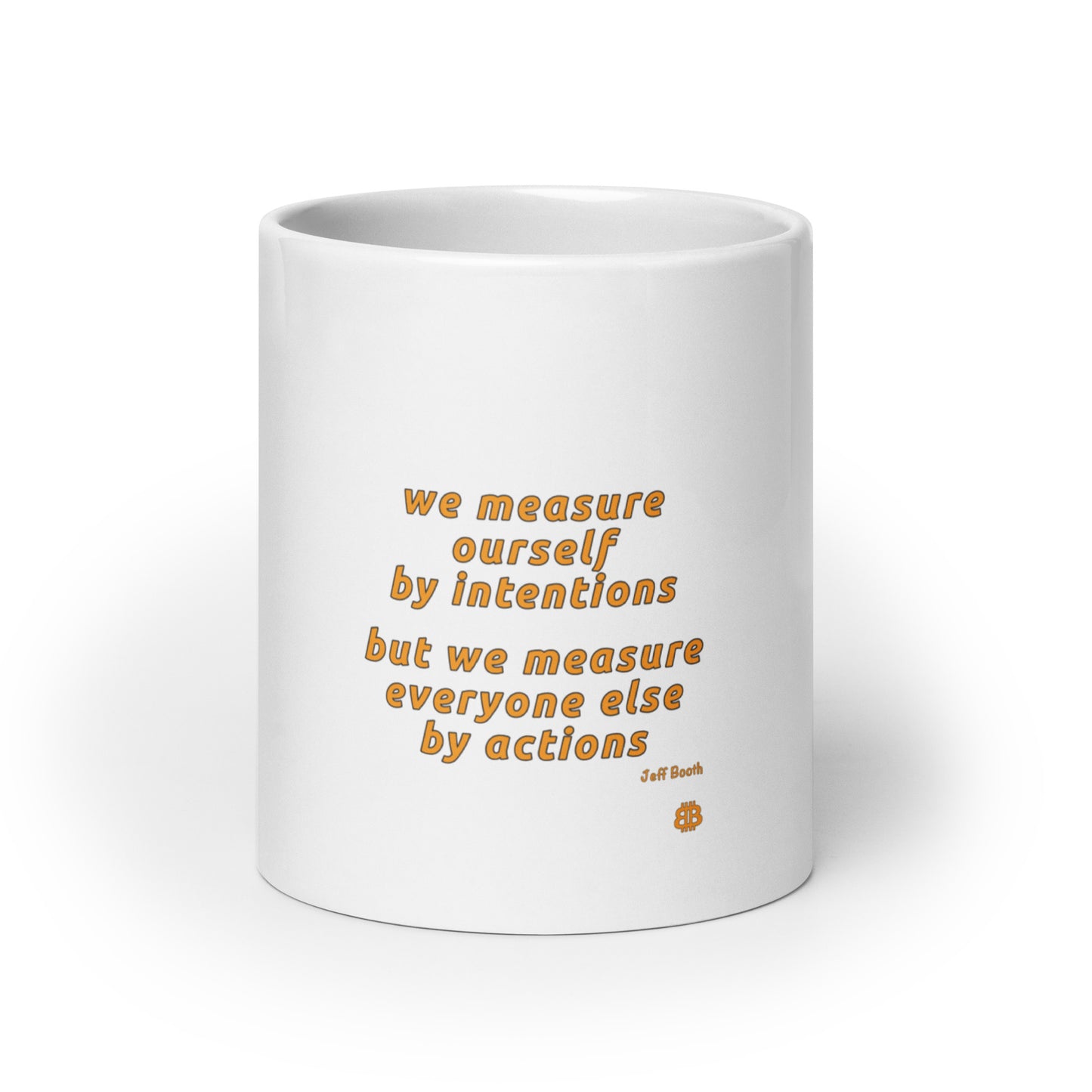 White glossy mug "Measure"