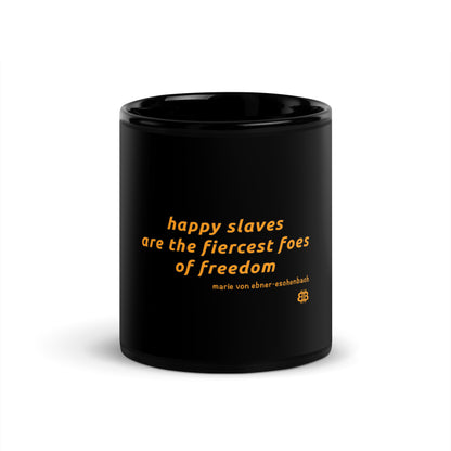 Black Glossy PROOF-OF-WORK-Mug "Slaves" (NOT dishwasher safe!)