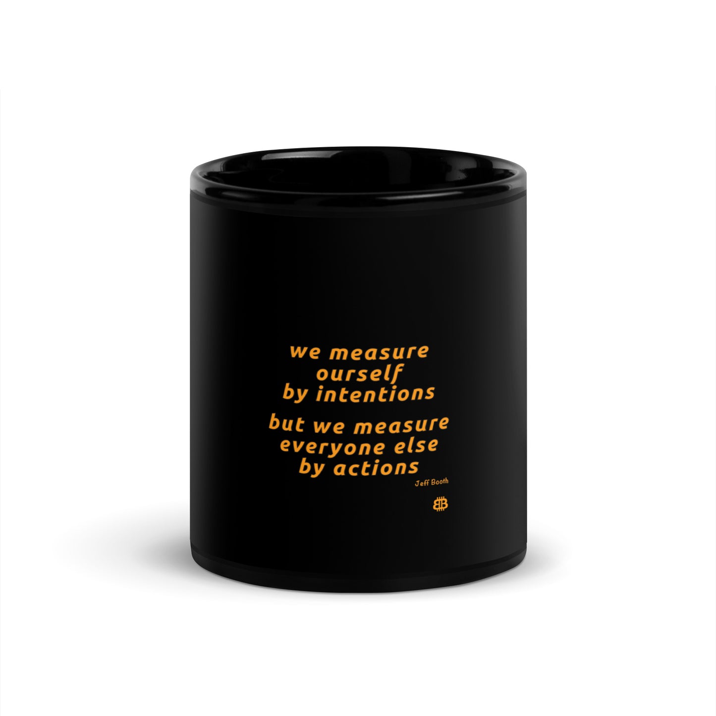 Black Glossy PROOF-OF-WORK-Mug "Measure" (NOT dishwasher safe!)