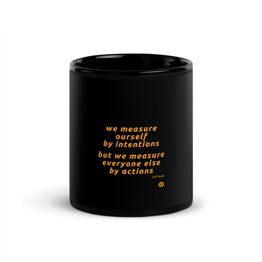 Black Glossy PROOF-OF-WORK-Mug "Measure" (NOT dishwasher safe!)