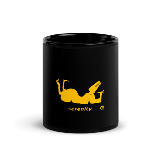 Black Glossy PROOF-OF-WORK-Mug "Serenity" (NOT dishwasher safe!)