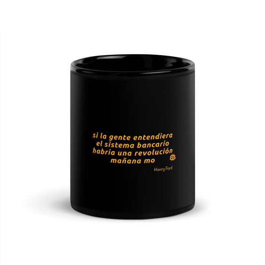 Black Glossy PROOF-OF-WORK-Mug "Revolución" (NOT dishwasher safe!)