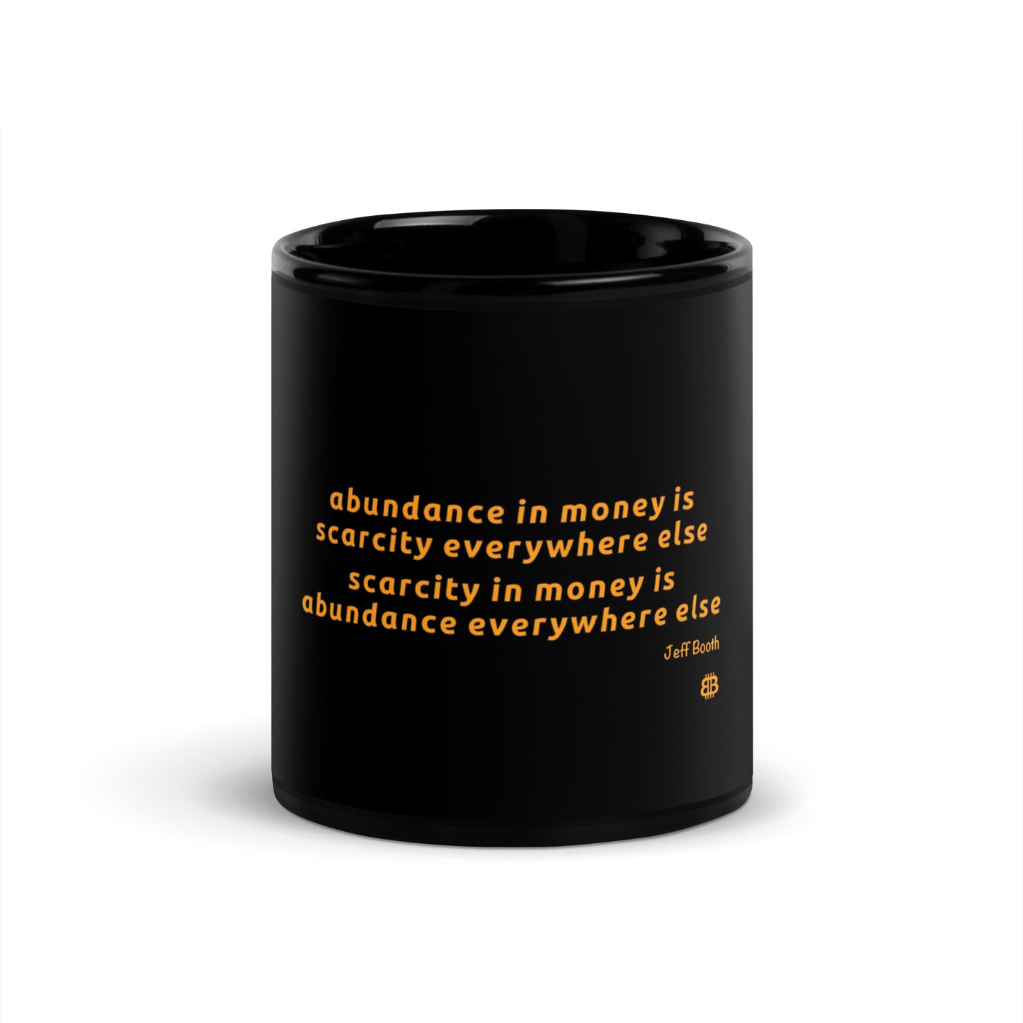 Black Glossy PROOF-OF-WORK-Mug "Abundance_booth" (NOT dishwasher safe!)