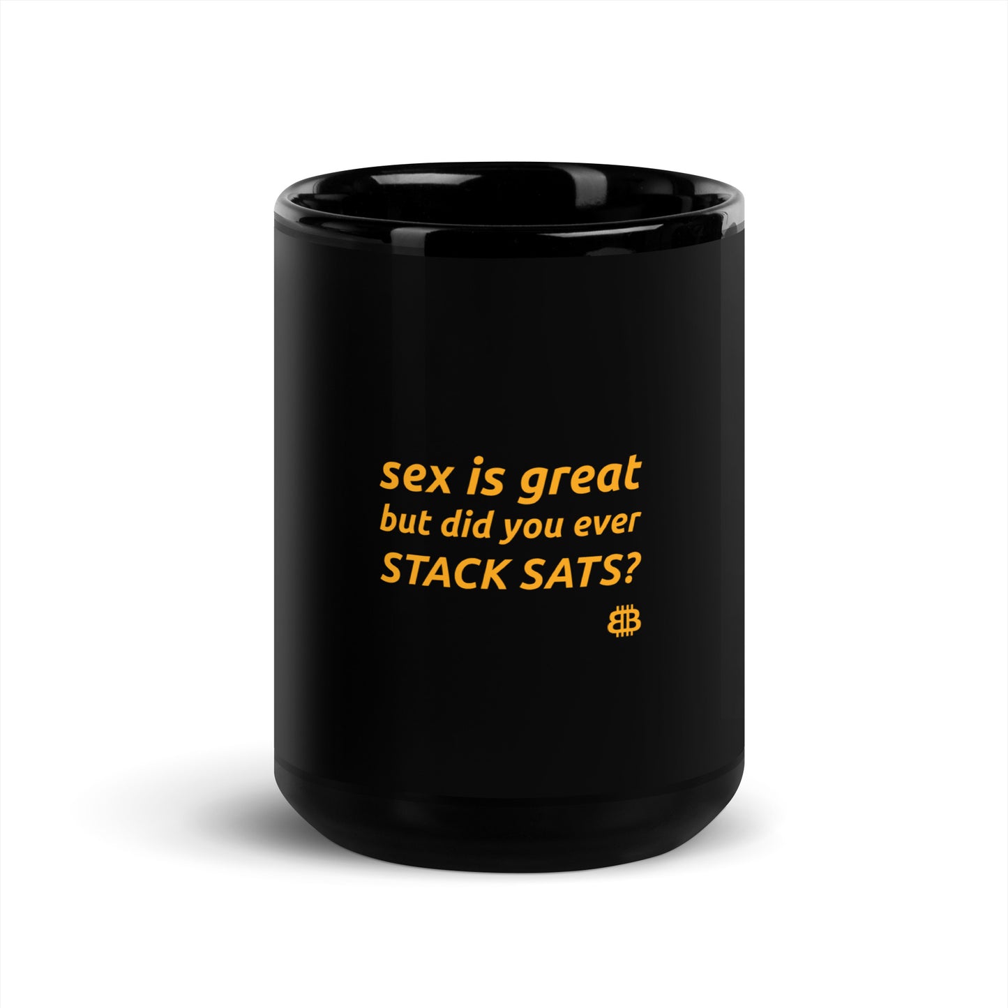 Black Glossy PROOF-OF-WORK-Mug "Sex" (NOT dishwasher safe!)