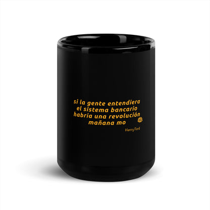 Black Glossy PROOF-OF-WORK-Mug "Revolución" (NOT dishwasher safe!)