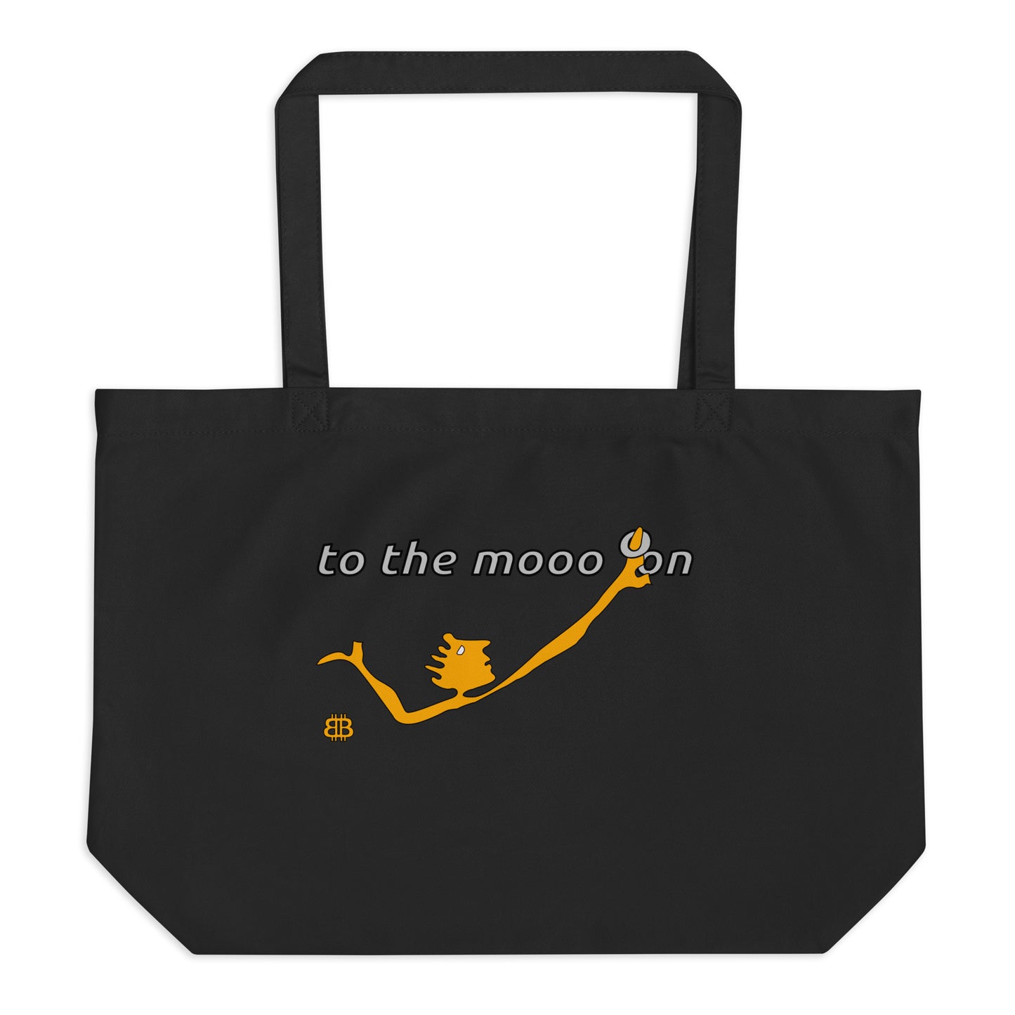 Large organic tote bag "Mooon"