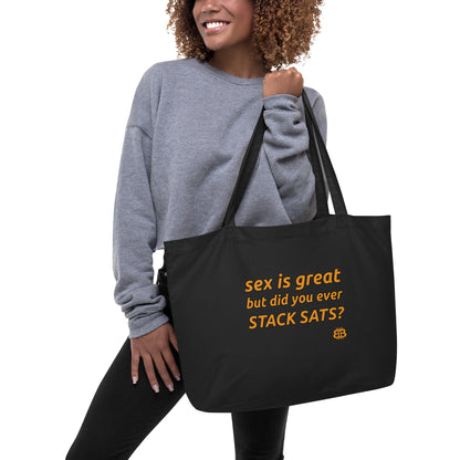 Large organic tote bag "Sex"