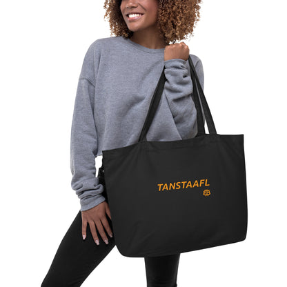 Large organic tote bag "TANSTAAFL"