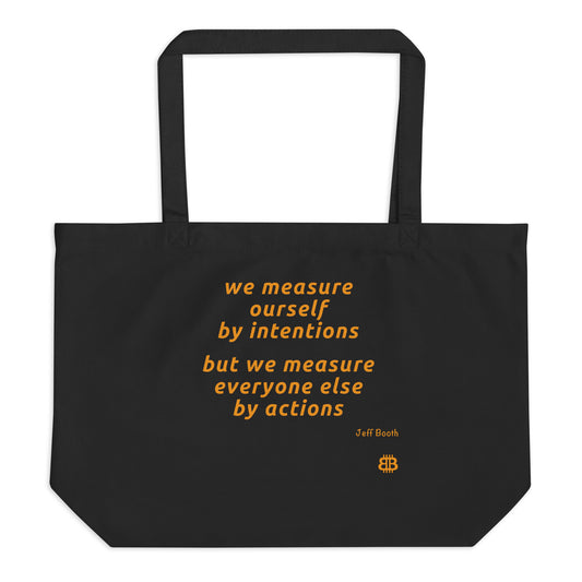 Large organic tote bag "Measure"