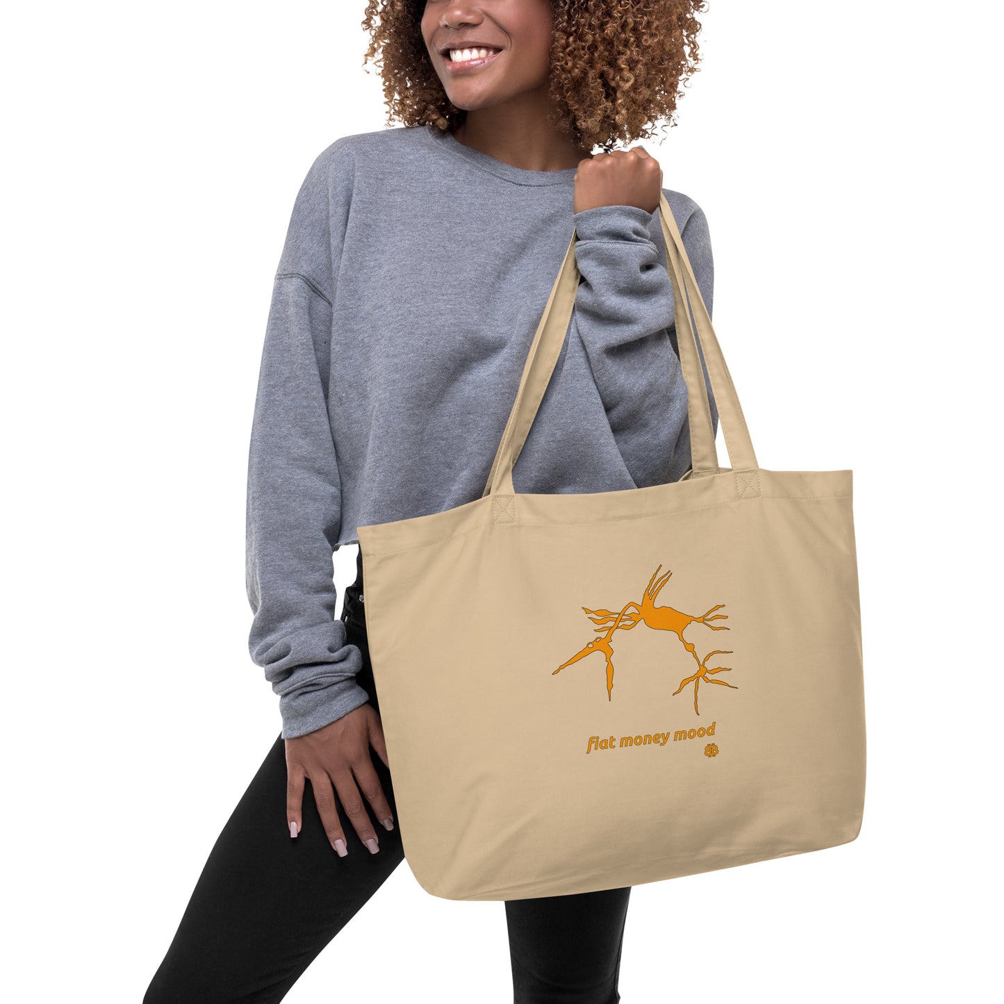 Large organic tote bag "Mood"