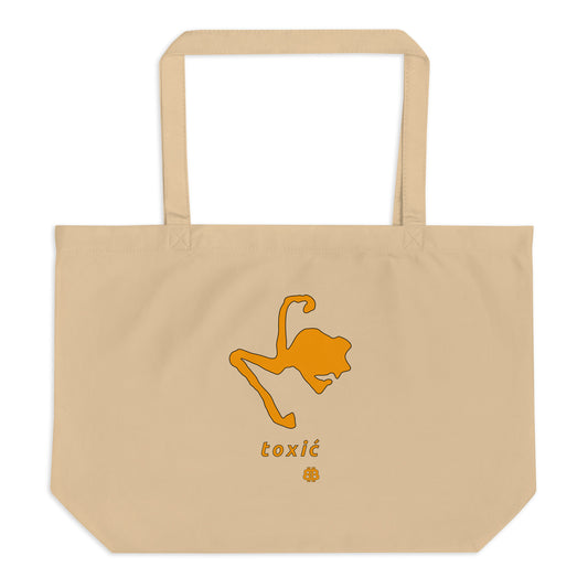 Large organic tote bag "Toxić"